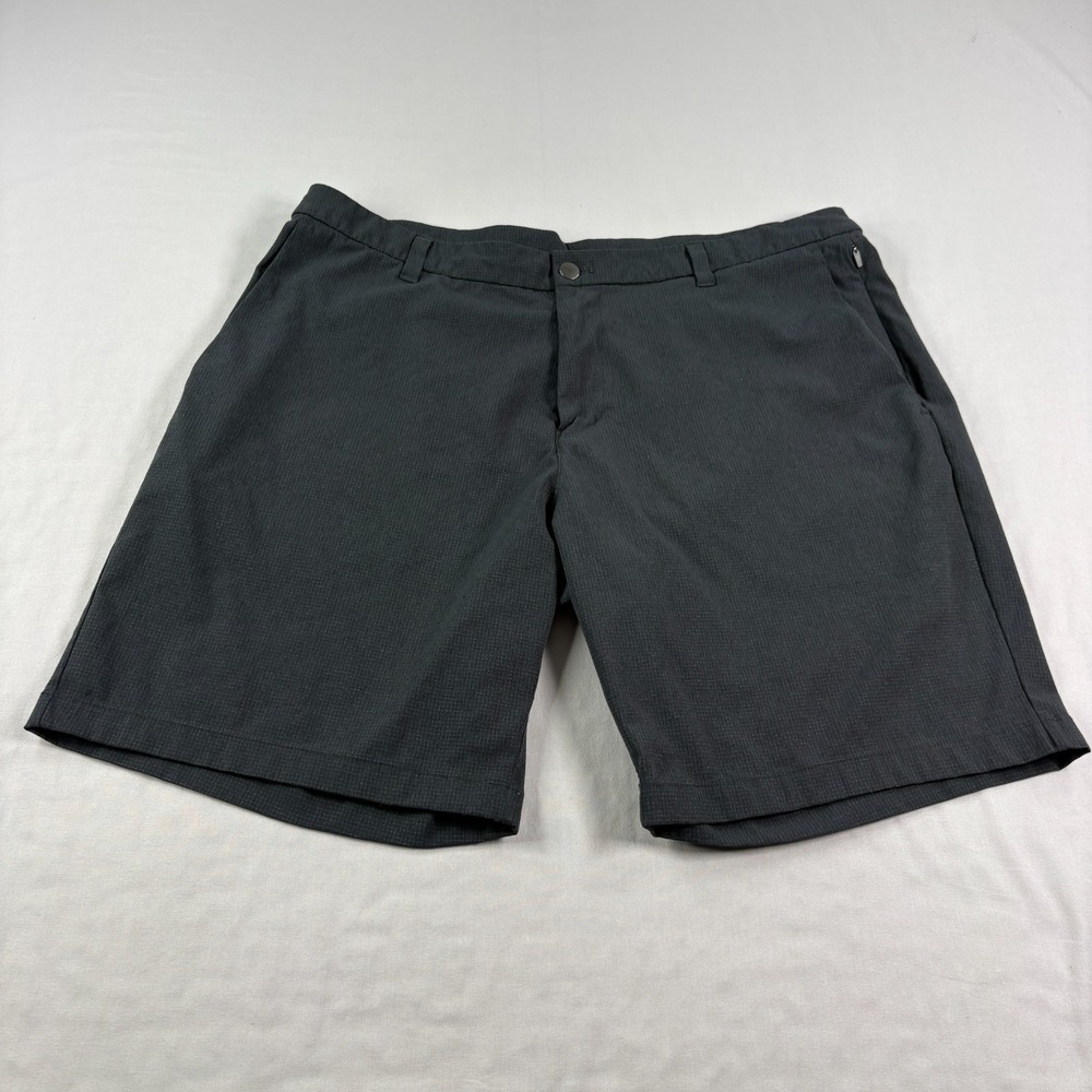 Lululemon Commission Shorts Mens 38 Gray Chino Ventlight Ripstop Golf Stretch